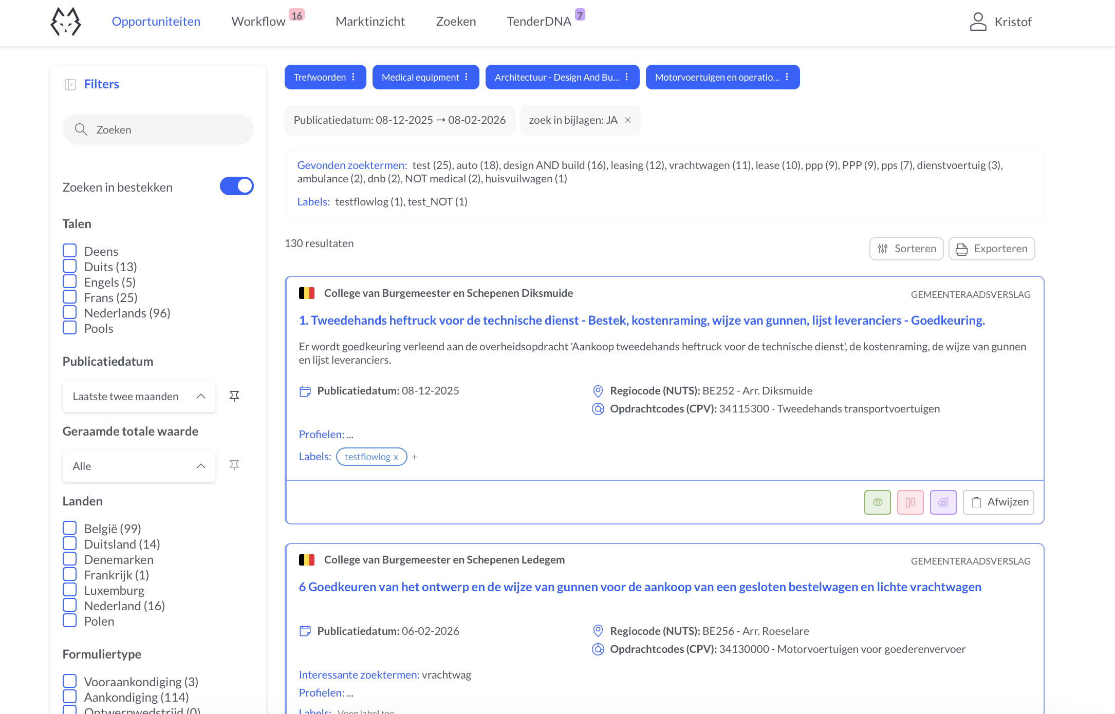 TenderDNA — daily selection of relevant tenders